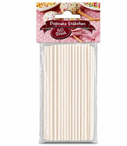 50x popcake stäbchen weiß - popcake,